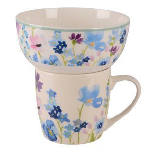 Набір посуду Limited Edition FLOWERS BLUE /2 пр. (B497,B80-SU2742A)