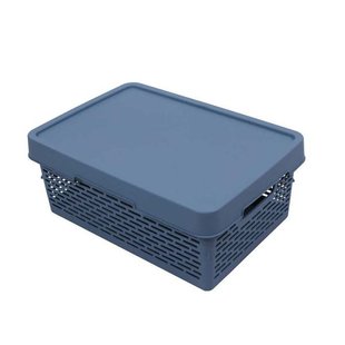 Корзина с крышкой Qutu Q-Basket Blue, 12 л