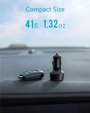 Автомобільний зарядний пристрій Anker PowerDrive PD+ 2 - 20W PD + 15W USB (Black)