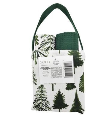 Набір рушників SOHO Christmas trees 40*60см бавовна 100% сумка 2 шт