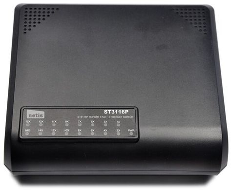 Коммутатор Netis ST3116P 16 Ports 10 / 100Mbps Fast Ethernet Switch