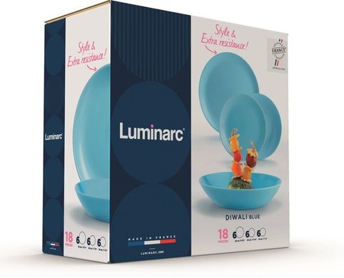 Сервіз Luminarc Diwali Light Blue, 18 предметів