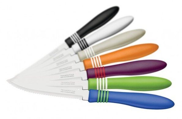 Наборы ножей Tramontina COR & COR нож д/овощей 76 мм - 2шт чёрный (23461/203)