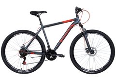 Велосипед ST 29" Discovery RIDER AM DD рама- 2022 (темно-сріблястий з червоним (м))