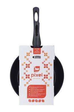 Набір посуду Pixel ківш 16 см+пательня 24 см (червоні) (PX-610R)