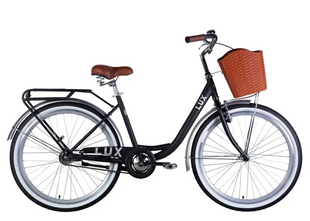 Велосипед ST 26" Dorozhnik LUX Velosteel рама-17" чорний зі сріблястим 2025