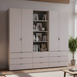 Шафа для одягу Doros Гелар Кашемір 2+2ДСП з пеналом 215х49.5х203.4 (DRS-011918)
