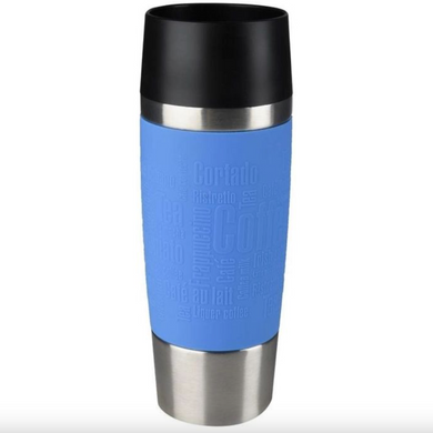 Термочашка Tefal Travel Mug, 360мл, нерж.Сталь+пластик, блакитний (K3086114)