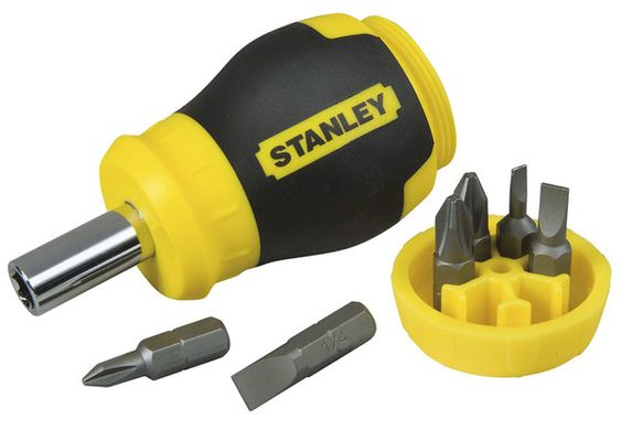 Отвертка Stanley Multibit Stubby со сменными битами (0-66-357)