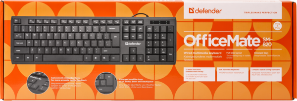 Клавіатура Defender OfficeMate SM-820 USB Чорний