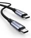 кабель Ugreen US355 Type-C-Type-C 100W 5A Gen2 10Gbps Cable 1м (Чорний) фото 1