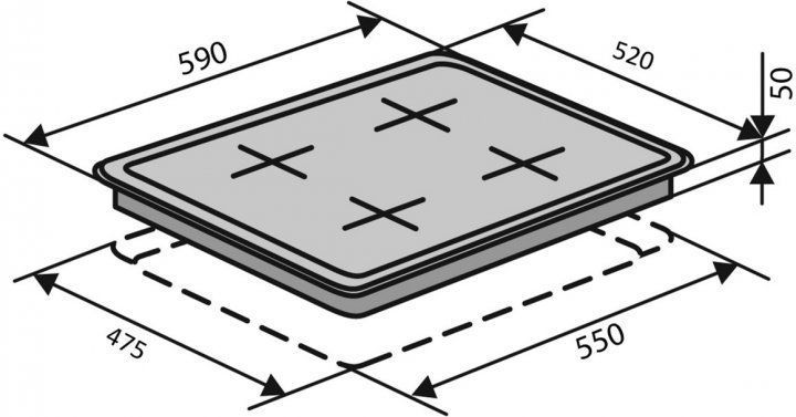 Варильна поверхня газова Ventolux HG640-VAG3 CEST (BK)