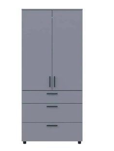 Шафа для одягу Doros Торн Сірий 2 ДСП/3Ш (штанга) 90х51.6х200 (DRS-012025)