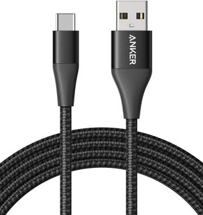 Кабель Anker Powerline+ II USB-C to USB-A - 0.9м (Черный)