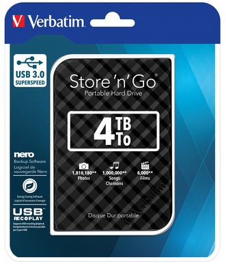 Зовнішній жорсткий диск Verbatim Store 'n' Go 4TB USB 3.0 Black (53223)