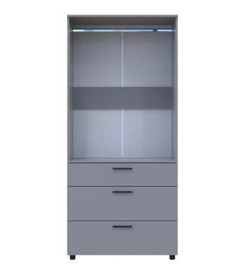 Шафа для одягу Doros Торн Сірий 2 ДСП/3Ш (штанга) 90х51.6х200 (DRS-012025)