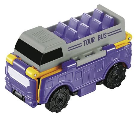 Іграшка TransRAcers машинка 2-в-1 Туристичний & Шкільний автобус