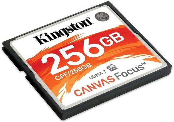 Картка пам'ятi Kingston Compact Flash Canvas Focus 256 GB (150R/130W)
