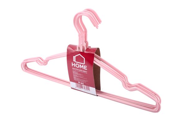 Вішалка Idea Home д/од. мет. в силіконі 39,4*21 см (8 шт) Рожевий (6707233)