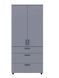 Шафа для одягу Doros Торн Сірий 2 ДСП/3Ш (штанга) 90х51.6х200 (DRS-012025) фото 1