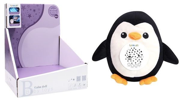 Мягкая музыкальная игрушка Funmuch Пингвин с проектором