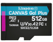 Карта памяти Kingston MicroSDXC 512GB Class 10 Canvas Go! Plus (SDCG3/512GBSP) фото 1