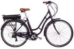 Электровелосипед 28" Dorozhnik CORAL рама- 350Вт 36В редуктор. дисплей, САП, 12.5Ач с крепл. к багажн., с корзиной PL 2022 (темно-серый)