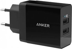 мережева зарядка ANKER PowerPort2 24W/4.8A V3 (Black)