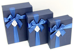 Подарункові коробки Ufo A131013 Набір 3 шт BLUE прям.