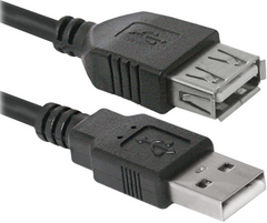 Кабель Defender USB02-06 USB2.0 AM-AF, 1.8м, пакет (87456)