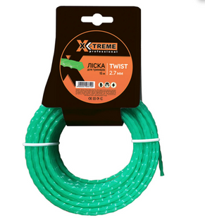 Ліска до мотокоси X-TREME 2,7мм x15м TWIST