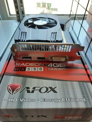 Відеокарта Afox 4Gb DDR5 128Bit AFRX550-4096D5H4-V4 DVI HDMI DP