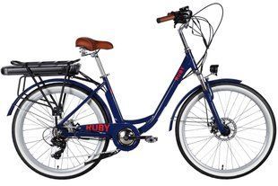 Велосипед з електроприводом 26" AL Dorozhnik eRUBY DD FR рама-17" 48B 15А*г 500Вт темно-синій 2026