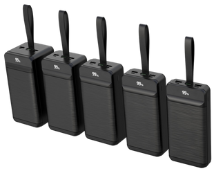 Портативний зарядний пристрій XO PR158 - 50000 mAh 3-Input PD20W + QC22.5W with light Black