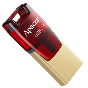 Флеш пам'ять USB Apacer AH180 32GB USB 3.2 Gen1 + Type-C Red (AP32GAH180R-1)