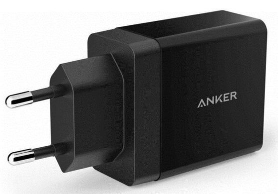Сетевое зарядное устройство Anker PowerPort2 24W/4.8A V3 Black