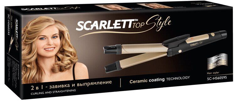 Плойка для волос Scarlettt SC-HS60595 Black-gold