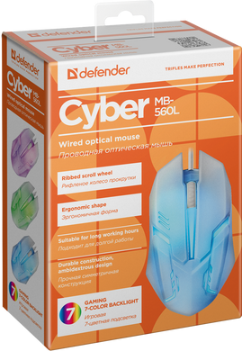 Мышь Defender Cyber MB-560L USB White (52561)