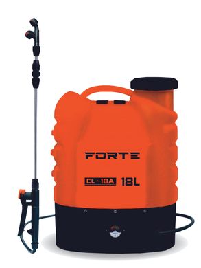 Оприскувач акумуляторний Forte CL-18A, 8АН/12V, робочий тиск 2-4Bar, об'ем 18л
