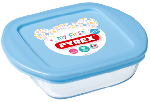 Форма с/к Pyrex BABY BLUE форма скл.квадр. 0.35л (14х12х4см) (210PAV3)
