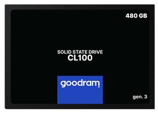 SSD внутренние Goodram CL100 480 GB GEN.3 SATAIII TLC(SSDPR-CL100-480-G3)