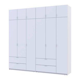 Шафа для одягу Doros Лукас Білий 3+3 ДСП 240х50х240 DRS-011683 (42005106)