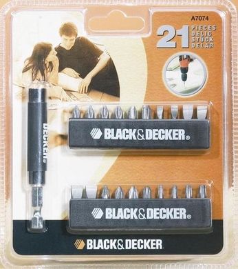 Набор бит Black & Decker A7074-XJ, 21 предмет