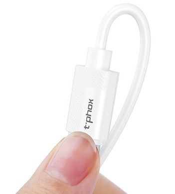 мережева зарядка T-Phox Mini 12W 2.4A + Micro cable 1.2m (Білий)