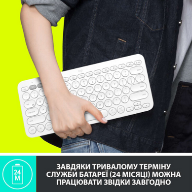 Клавіатура LogITech K380 Multi-Device Bluetooth, US, Dark Grey (920-007582)