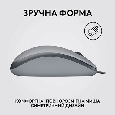 Миша Logitech M110 Silent-MID GRAY-USB-AKOYA
