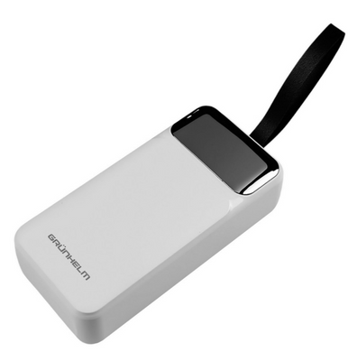 Power Bank - Портативна батарея 30.000 mAh. білий - GP-30WQC GRUNHELM
