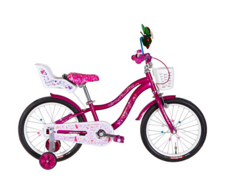 Велосипед сталь 18 Formula ALICIA гальмівна рама-9" малиновий з багажником для ляльок з корзиною Pl з крылом St 2024