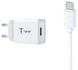 Сетевое зарядное устройство T-Phox Mini 12W 2.4A + Micro cable 1.2m White фото 1