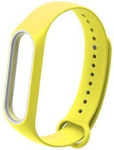 Ремешок для Xiaomi Mi Band 3/4 Yellow/White